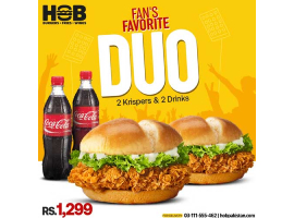 HOB - House Of Burgers Duo Deal For Rs.1299/-